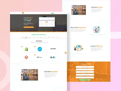 Cin7 Supply chain App store website design website design
