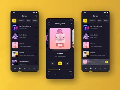 Sarki Play app chart dark dark mode dark ui design equalizer iphone mobile music player player ui responsive sarki play sirana spotify streaming streaming app video youtube