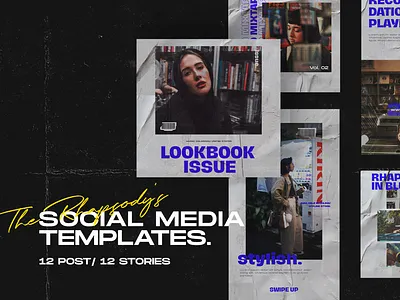 The Rhapsody's - Social Media Template facebook fashiob instagram music socialmedia template tiktok twitter