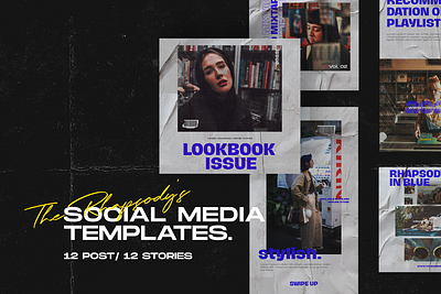 The Rhapsody's - Social Media Template facebook fashiob instagram music socialmedia template tiktok twitter