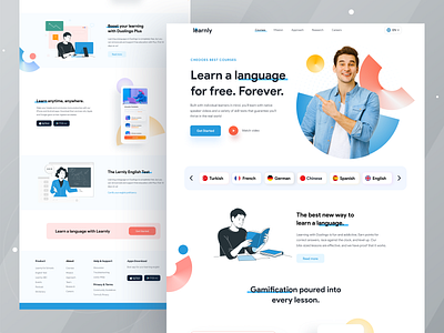 eLearning Home page I Ofspace branding brandmark bright color design inspiration education app edutech figma language learning learning app learning platform ofspace uitrend uiux uiux design user experience visual design web design website design