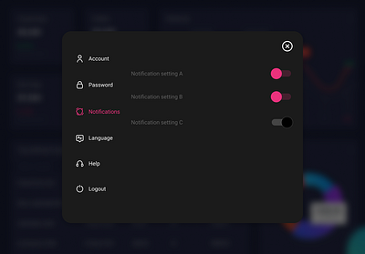 Daily UI #007 Settings daily 100 challenge dailyui dailyuichallenge design figma ui uidesign uiux webdesign