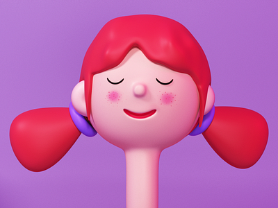 Freckled girl ❤️ 3d 3d art beautiful beauty c4d cinema4d coronarender design digitalart face freckles girl illustration redhair redhead smile woman