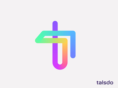 T logo for talsdo alphabet app blending brand identity branding design gradient icon illustration letter t logo logotype modern t trends typography vector