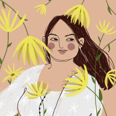 8 March: Fat woman 8 march art digital drawing girl happy happy womens day illustration woman