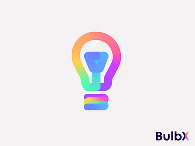 Bulbx Logo app blending brand identity branding creative icon design electric flash gradient icon idea logo illustration logo logotype modern talent trends typography