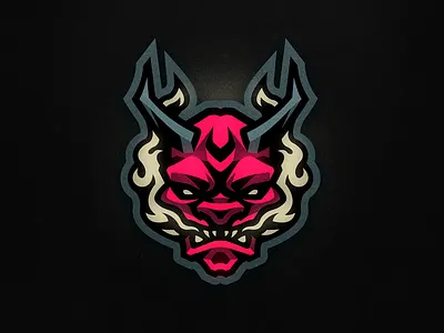 Oni Mascot Logo For SALE! angry art branding demon design e sports illustration japan logo mascot mascot logo myth oni vector