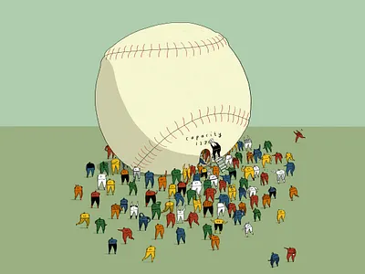 Bursting at the Seems - NYT baseball editorial max capacity mlb new york times nyt sports sports illustration