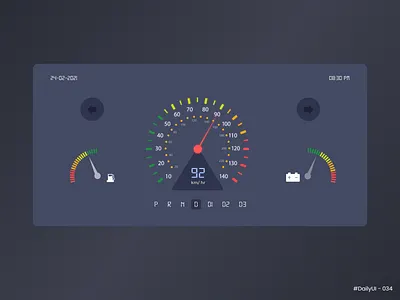 Car Dashboard - #DailyUI #034 - Design Challenge 034 car dashboard daily 100 challenge daily ui daily ui 034 daily ui challenge dailyui dailyui034 dailyuichallenge speedometer ui challenge ui daily ui daily 034 ui daily challenge ui design uidaily uidaily034 uidesign