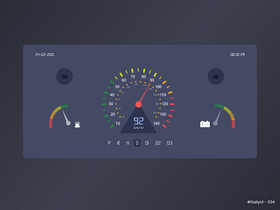 Car Dashboard - #DailyUI #034 - Design Challenge 034 car dashboard daily 100 challenge daily ui daily ui 034 daily ui challenge dailyui dailyui034 dailyuichallenge speedometer ui challenge ui daily ui daily 034 ui daily challenge ui design uidaily uidaily034 uidesign