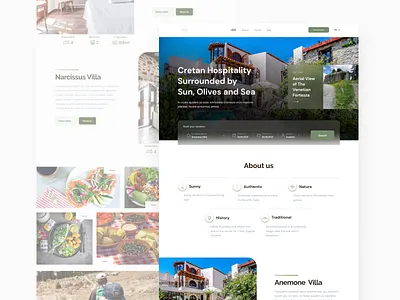 Ellia Houses accommodatio clean design figma glassmorphism houses rent rental rentals ui ui design villa
