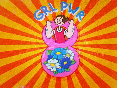 Women’s Day Grl Pwr 1930s 8 march cartoon cartoon character cartoon illustration character character design girl power grlpwr illustration illustration art lowbrow lowbrow art lowbrowart popeye rubber hose rubberhose womens day