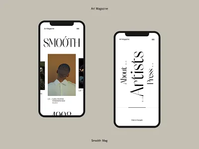 Smoóth Mag — Mobile 001 clean concept design fashion minimal mobile ui ux web web design