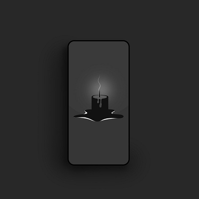 candle light 2021 app black and white candle concept creative design digital digitalart flat illustration interface minimal simple smoke ui ux vector