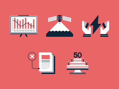 Environmental Research Icons / Part 2 annual report birthday cake climate change editorial energy environment graph hands icon iconography magazine print report research sattelite science