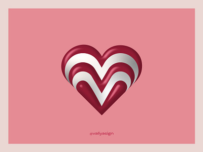 Hearts Illustration 3d art design digital art hearts illustration logo photoshop valentins day