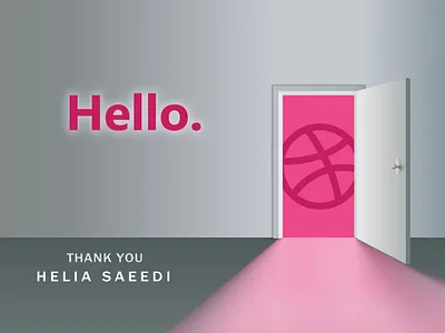Hello dribbble first shot hello hello dribble