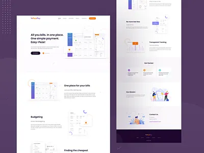 Pezepay - Invoice Management Software Landing Page app landing clean creative design home landing landingpage software software landing page template ui uiux ux web ui webdesign website