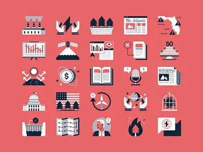 Environmental Research Icons annual report climate change editorial environment icon iconography magazine print report research science