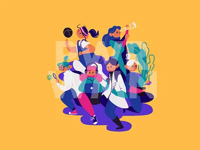 International Women's Day character illustration internationalwomensday powerful procreate womans