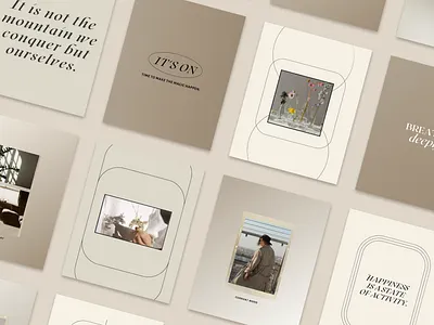 Social Media Template in Neutral Colors brand identity design graphicdesign instagram post instagram stories instagram template minimal design quote design simple social media design social media pack story template visual design