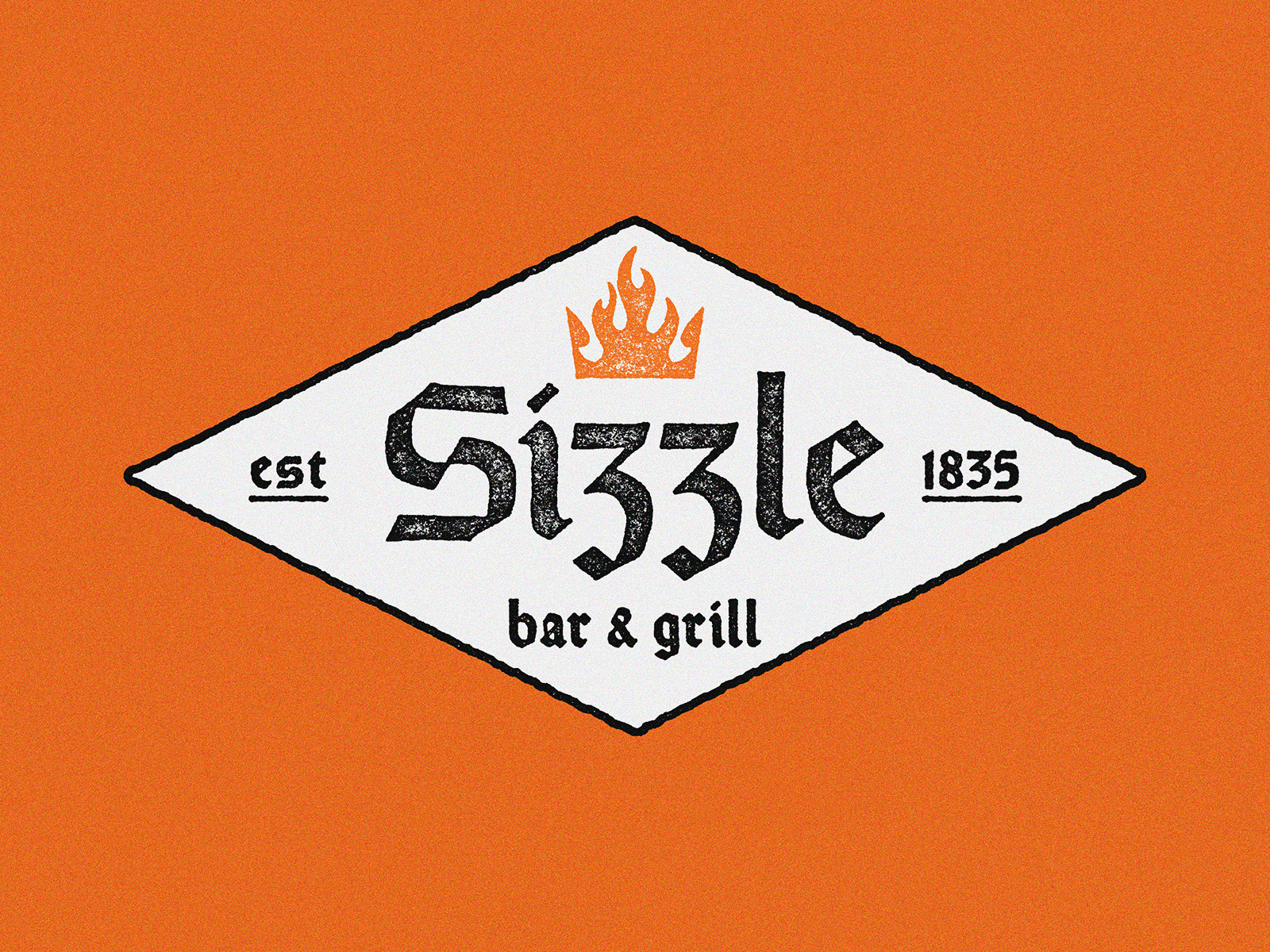 Badge design - Sizzle, Bar & Grill badge badge design badge logo bar brand branding custom custom lettering custom typography dailylogochallenge design fire graphic design grill lettering logo logo design logotype type typography