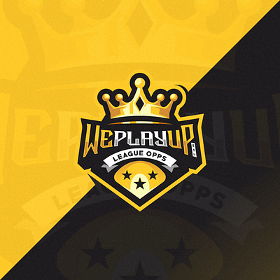 WePlayUp brand character crown e sport esport gaming gold logo logo esport mascot play shield sport weplayup