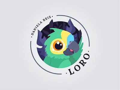 The little, LORO adobe illustrator bird cute cute animal cute animals design design art illustration illustrator illustrator design leaves loro parrot pet care