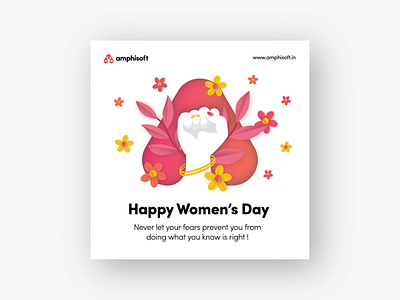 Womens Day Social Media Poster facebook flowers instagram post linkedin social media design twitter whatsapp wish women womens day