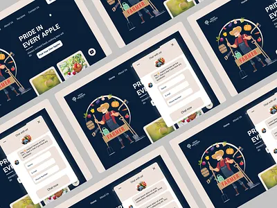 Live Chat UI for an apple farm branding design graphic design icon logo ui ux vector web