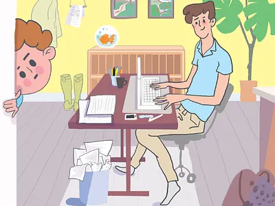 Sikke en kedelig dag / What a boring day børnebog cartoon childrens book ebog ebook illustraion kids book kids lit magazine picture book published