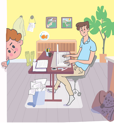 Sikke en kedelig dag / What a boring day børnebog cartoon childrens book ebog ebook illustraion kids book kids lit magazine picture book published