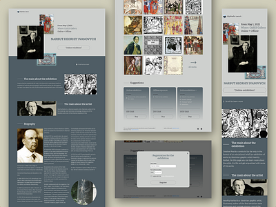 Narbut Heorhiy landing page art design history landingpage minimal typography ui ux web website