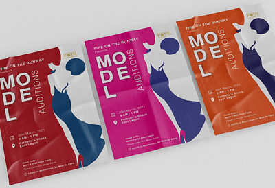 Fire on the runway posters brand identity fashion fashion brand fashion show design