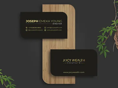 Jocy Wealth Businss card design branding business stationary businesscard designstockers digithinker golden graphic design illustrator cc luxury
