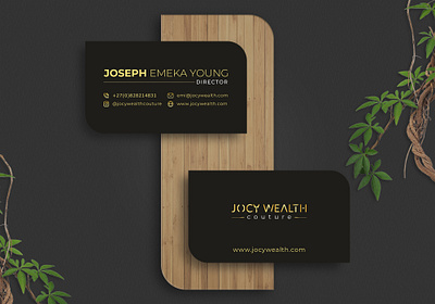 Jocy Wealth Businss card design branding business stationary businesscard designstockers digithinker golden graphic design illustrator cc luxury