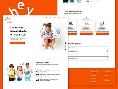 Daily UI #002 Landing Page books children books daily ui dailyui dailyui 003 home page kids landing page reading subscription ui ux