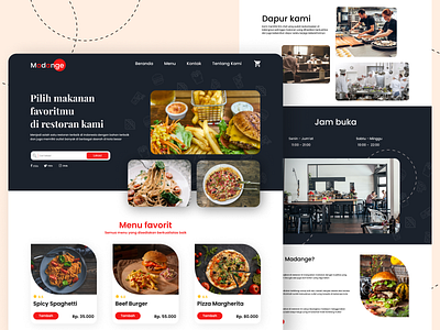 web food madange black white food food web food website restaurant ui ui design web webdesign website website design