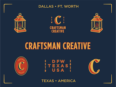 Craftsman Creative americana badge branding c logo c mark craftsman craftsmanship identity identiy illustration lantern logo monogram texas type