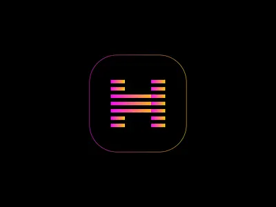 Gradient H Logo Concept app app icon brand branding colorful design gradient h icon identity lettermark logo minimalist monogram