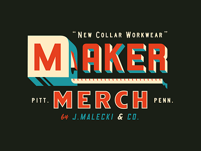 New Collar branding illustrative logo lockup maker pittsburgh