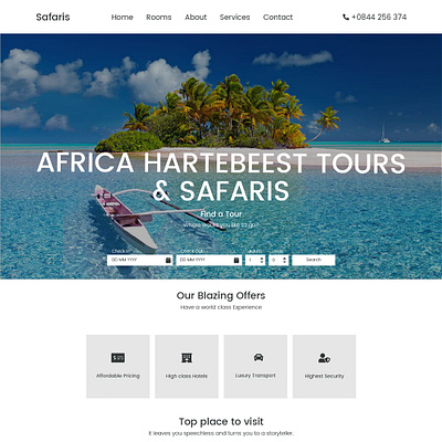 Safaris ui web website