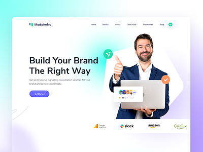 MarketerPro - Personal Marketer Website Template 2021 trend app creative cv illustration landing page marketer minimal personal popular portfolio product prototype resume seo template typography ux web website