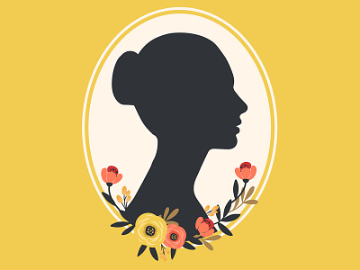 Girl Face Silhouette with flowers. ADOBE ILLUSTRATOR TUTORIAL cute design face flower flowers girl holiday illustration portrait vector