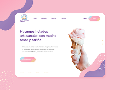 Barquillo / desktop homepage aveiro daily ui desktop desktop design elvas figma freelancer gelado graphic designer grid homepage homepage ui ice cream icecream layout ui ui design ui designer ui ux uidesign