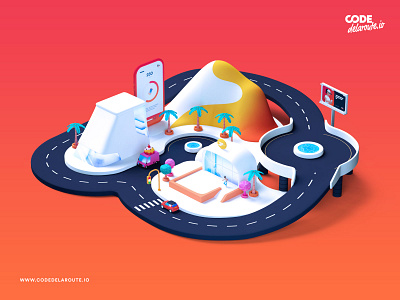 New work — Brand 3D Illustration for upcoming website 3d brand gradients illustration website