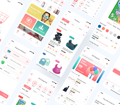 E-Commerce App Concept design app colour design icon illustrator typography ui