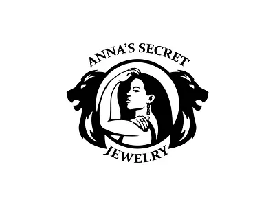 ANNA'S SECRET | JEWELRY brand brand design brand identity branding girl girl illustration girl logo gold jewelry jewelry logo kyiv logo logodesign mascot character mascot design mascot logo minimal ukraine vector vector illustration