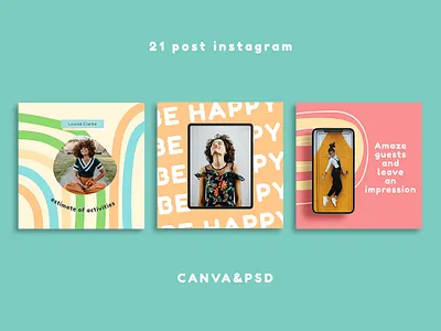 Confetti- Insta Templates |CANVA&PSD canva confetti design graphic design illustration instagram instagram template post design post instagram template templates