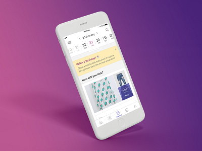 Design Challenge app calendar catalog closet feed ios